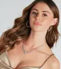 Intricate Luxury Rhinestone Hoop Earrings sold by Windsor