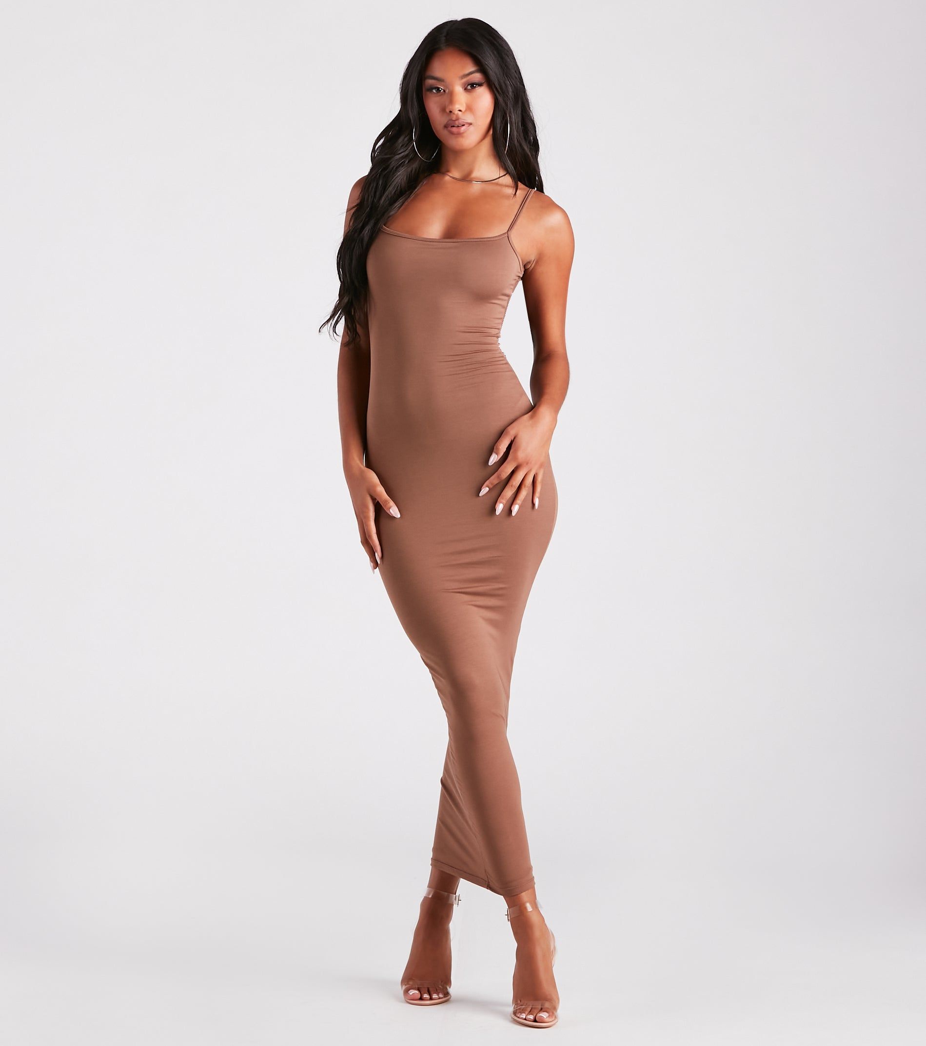 PLACEHOLDER - In Plain Sight Smooth Knit Maxi Dress sold by Windsor product image thumbnail 3