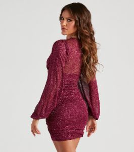 Glitz Girl Glitter Mesh Dress sold by Windsor