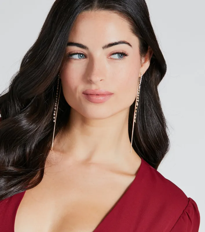 Glimmer And Shine Rhinestone Fringe Earrings sold by Windsor