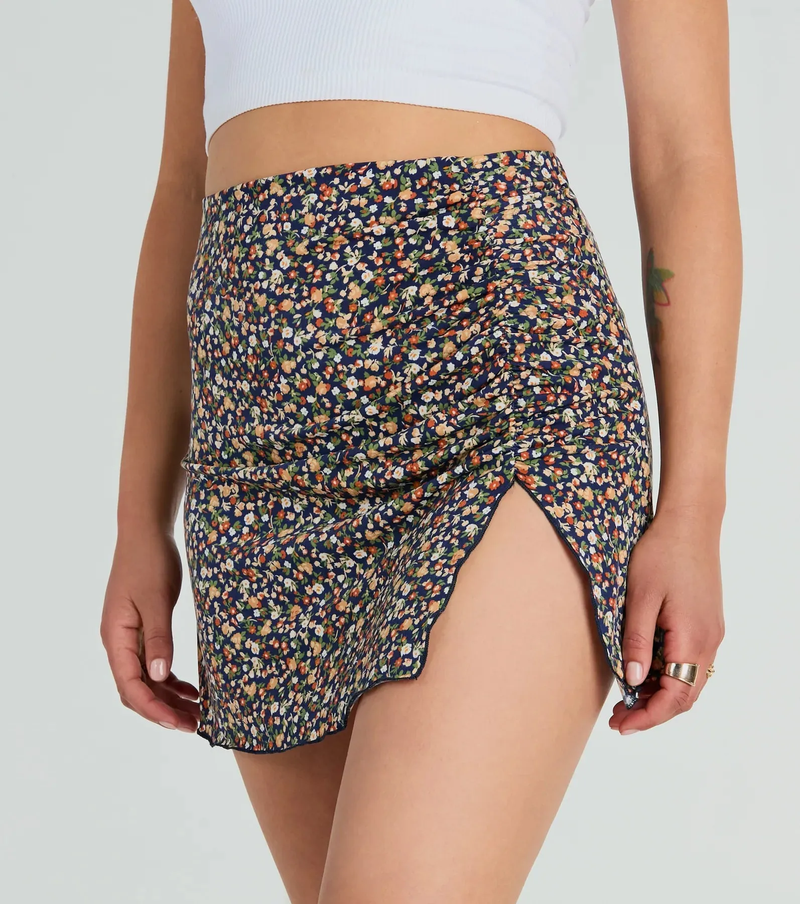 Effortless Beauty High Rise Floral Mini Skirt sold by Windsor product image thumbnail 2