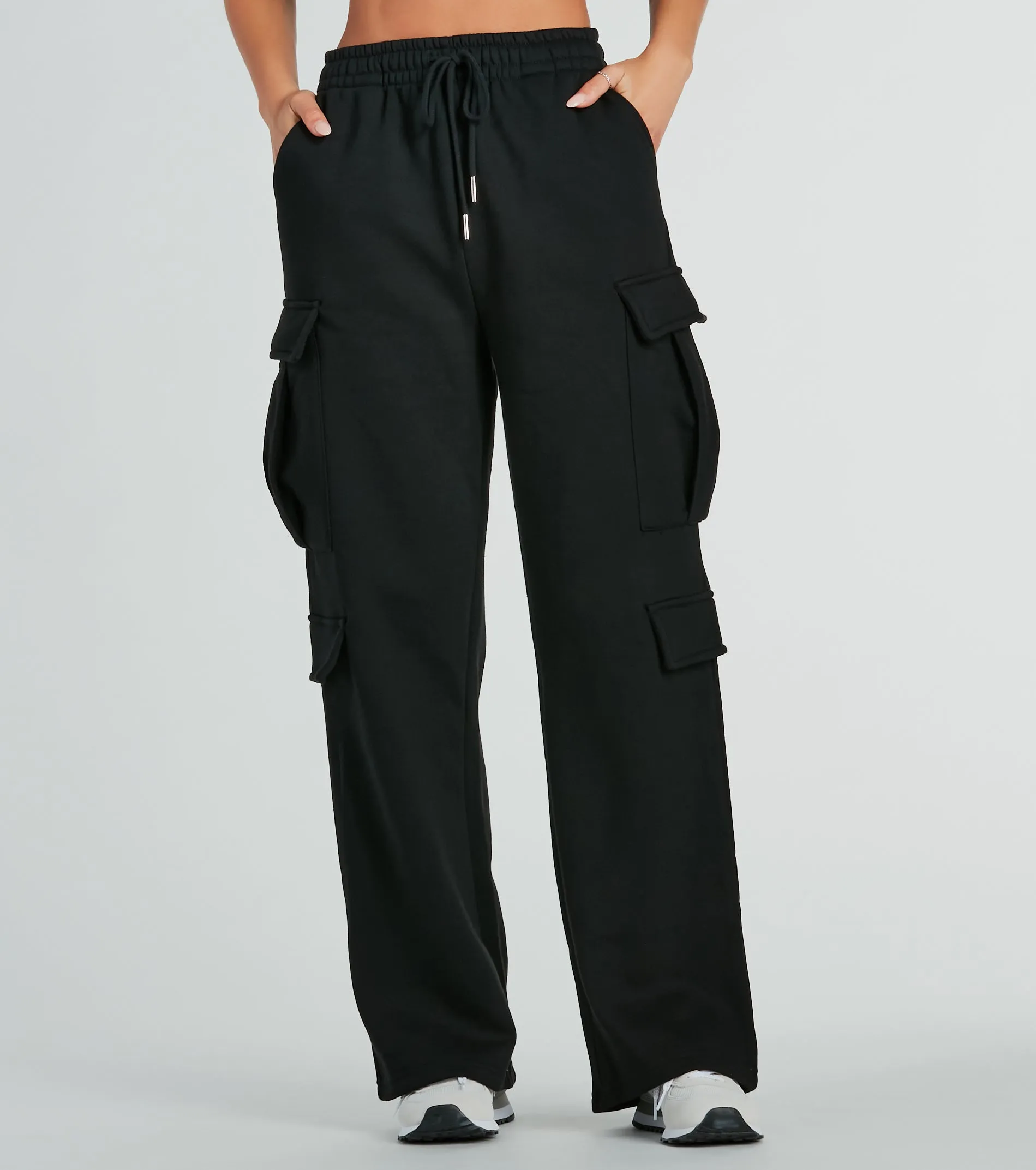 Kicking Back Cargo Wide-Leg Sweatpants sold by Windsor product image thumbnail 2