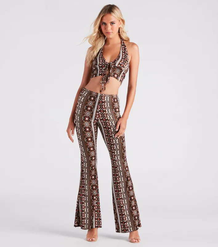 Bohemian Girl High Rise Flare Pants sold by Windsor