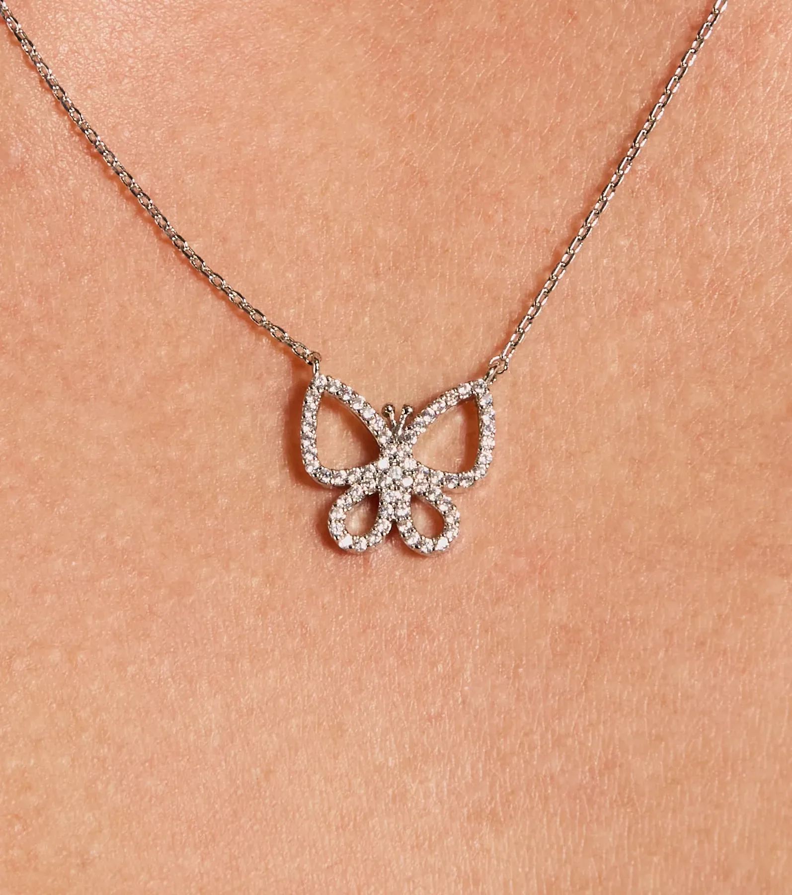 Whimsical Babe Rhinestone Butterfly Necklace sold by Windsor product image thumbnail 2