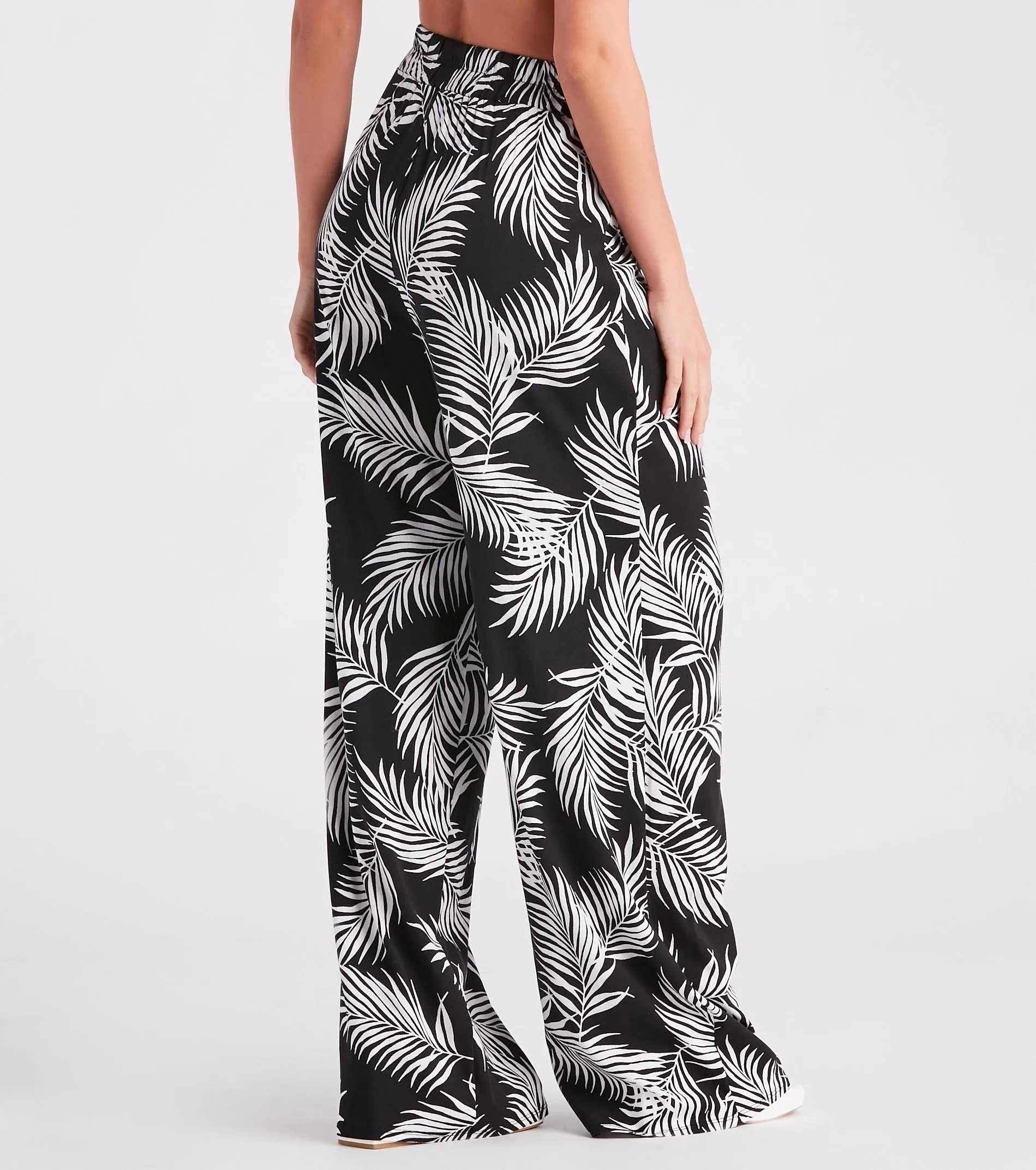 Haute Getaway Linen Tropical Wide Leg Pants sold by Windsor product image thumbnail 3