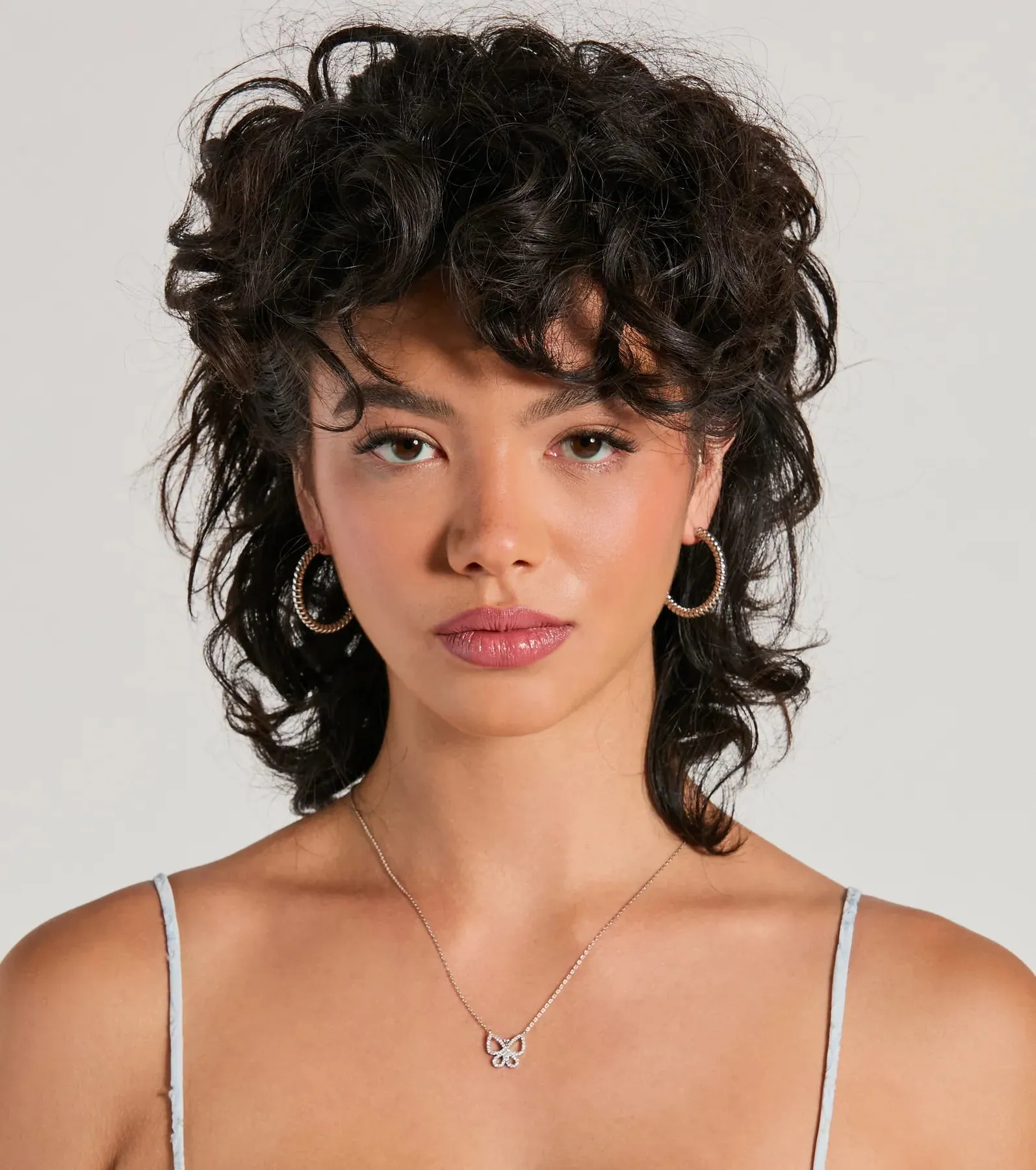 Whimsical Babe Rhinestone Butterfly Necklace sold by Windsor