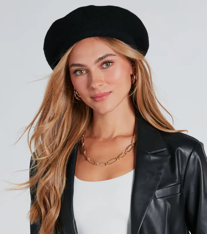 Chic Touch Faux Wool Beret sold by Windsor