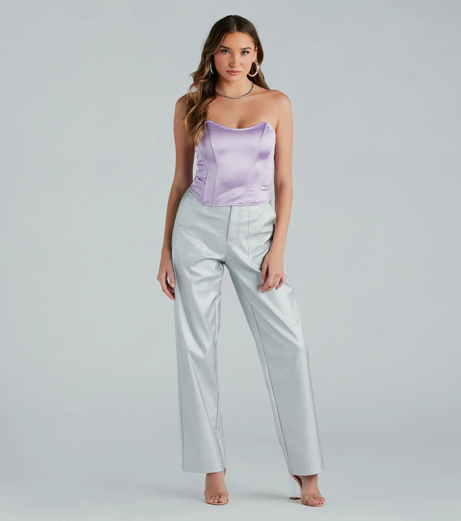 Smooth Criminal Satin Strapless Bustier sold by Windsor product image thumbnail 3