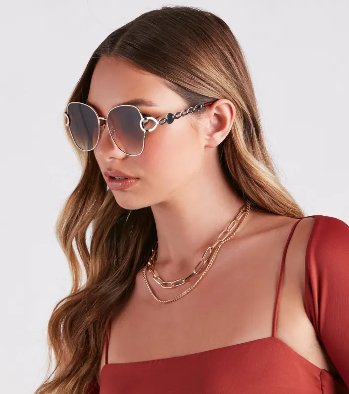 Summer Is Here Oversized Round Sunglasses sold by Windsor