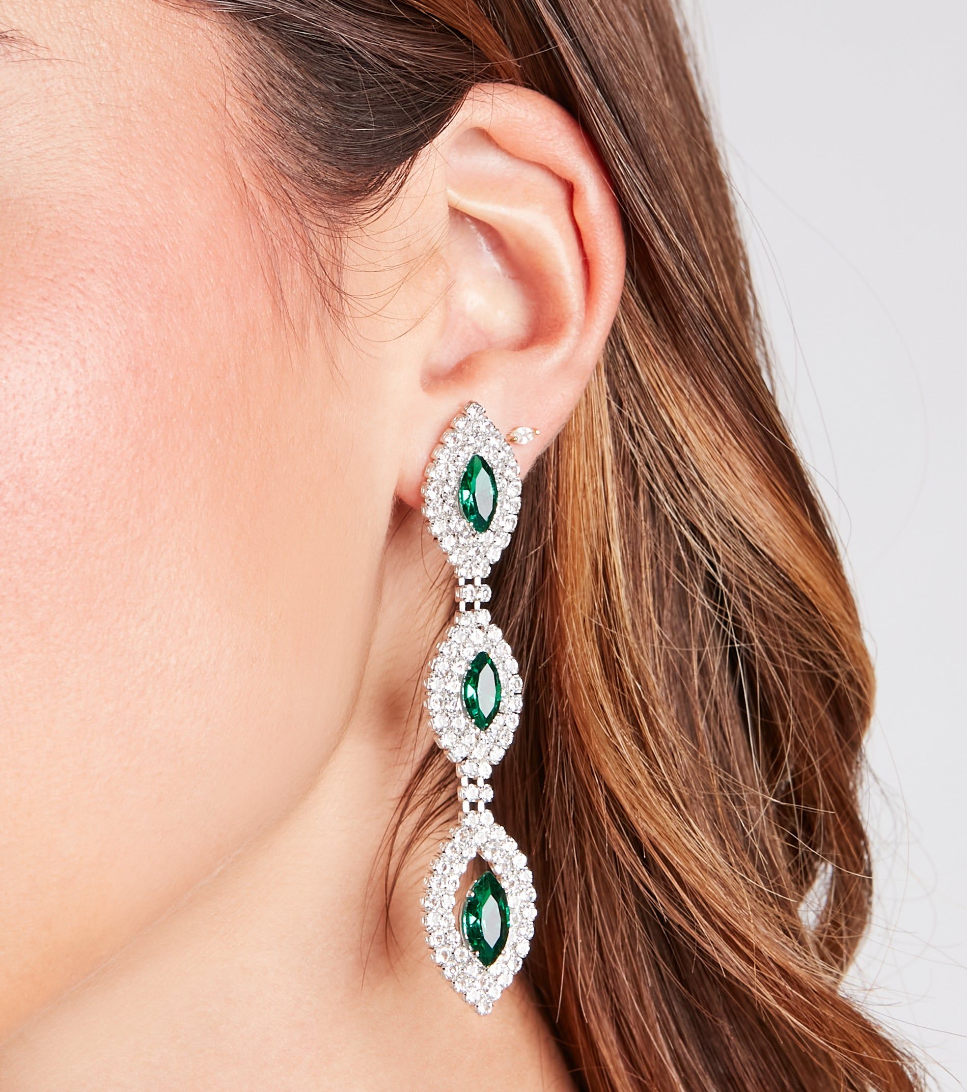 She's So Glam Gemstone Drop Earrings sold by Windsor product image thumbnail 2
