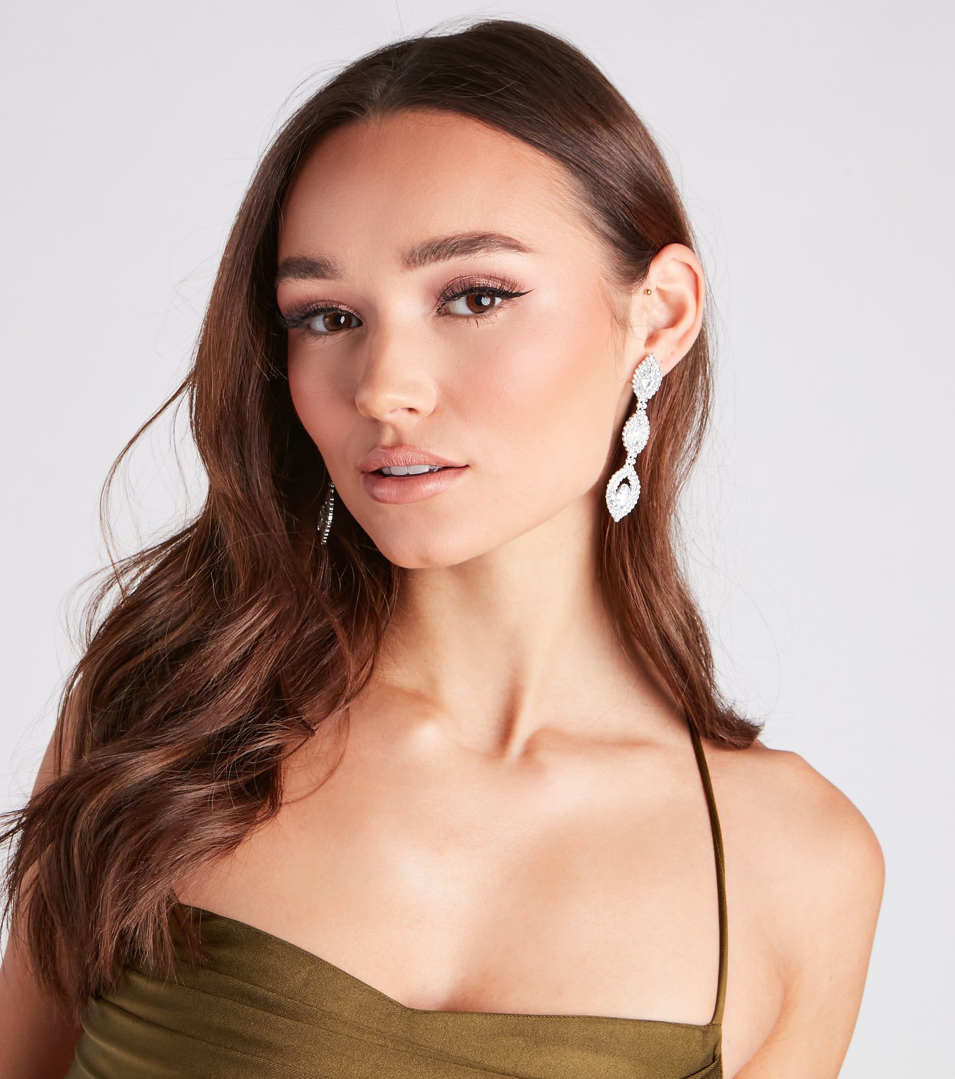 She's So Glam Gemstone Drop Earrings sold by Windsor product image thumbnail 3