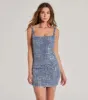 Lindsey Sleeveless Bodycon Glitter Mirror Party Dress sold by Windsor