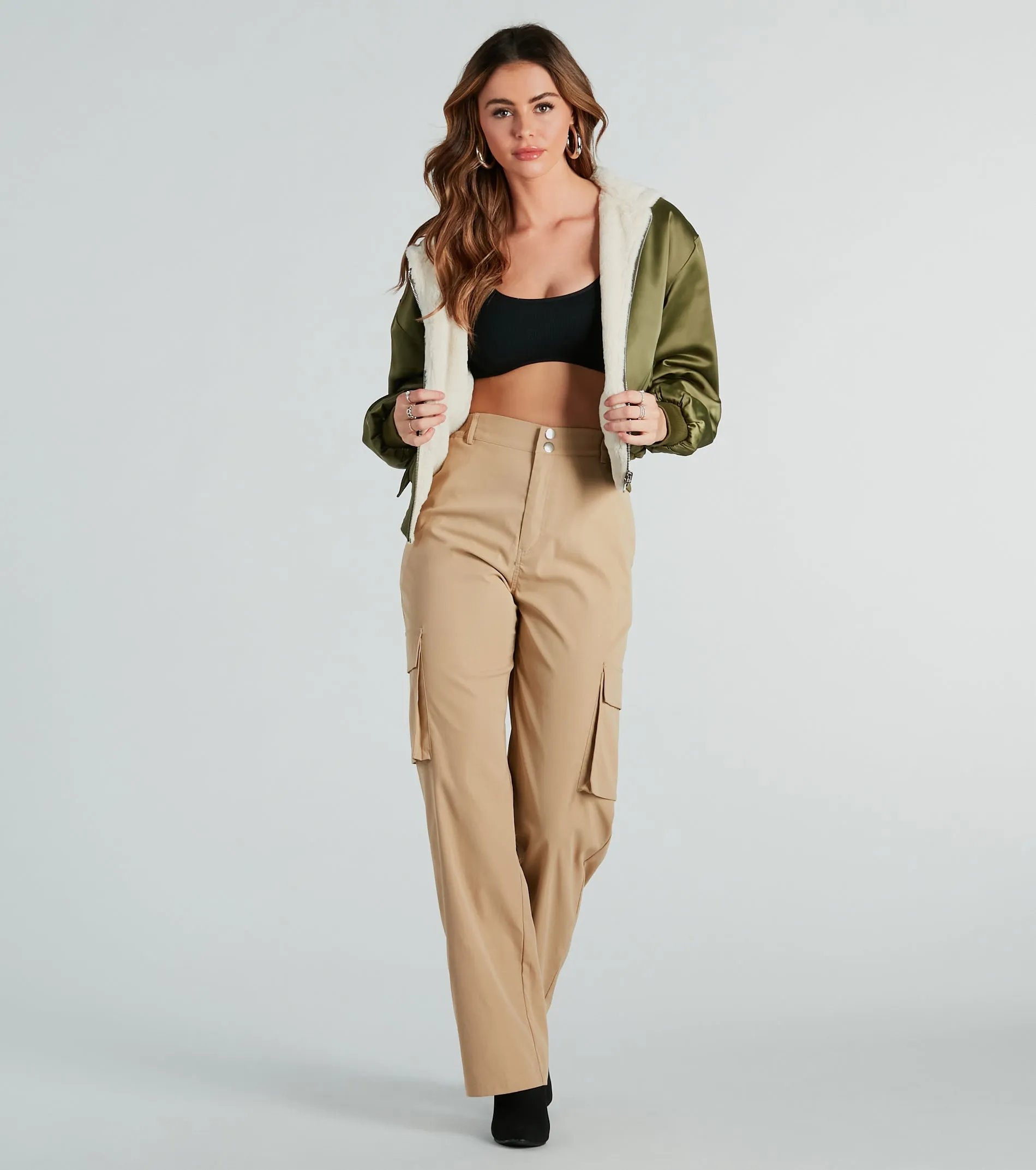 Like No Other Reversible Satin Bomber Jacket sold by Windsor product image thumbnail 4