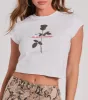 No Hard Feelings Rose Crop Graphic Tee sold by Windsor