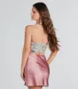 Artistic Beauty Sequin Abstract Print Corset Top sold by Windsor