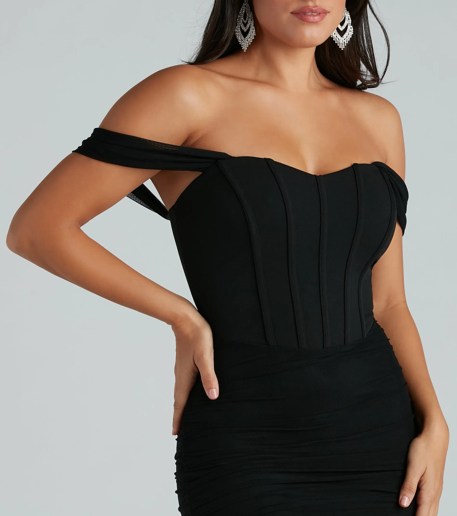 Perfect Silhouette Corset Bodycon Mini Dress sold by Windsor product image thumbnail 4