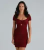 Fliratious Mood Ruched Bodycon Mini Dress sold by Windsor