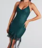She's Glitzy Glitter Ruffled Mini Dress sold by Windsor