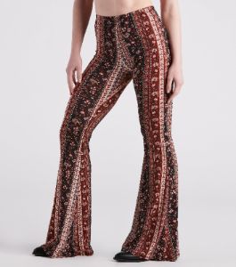 Trendy Gal Floral Boho Flare Pants sold by Windsor