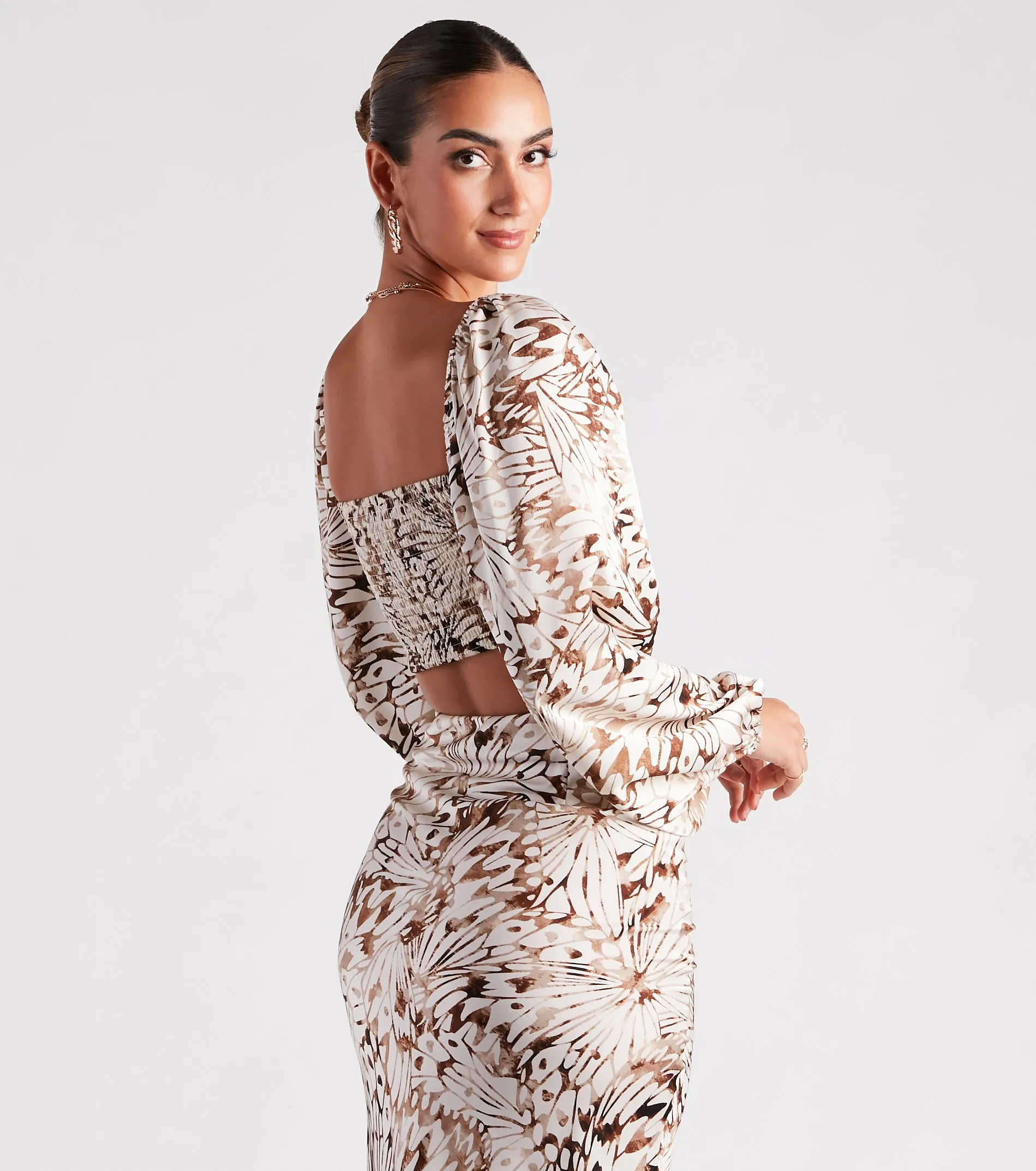 Fly By Satin Butterfly Crop Top sold by Windsor product image thumbnail 2