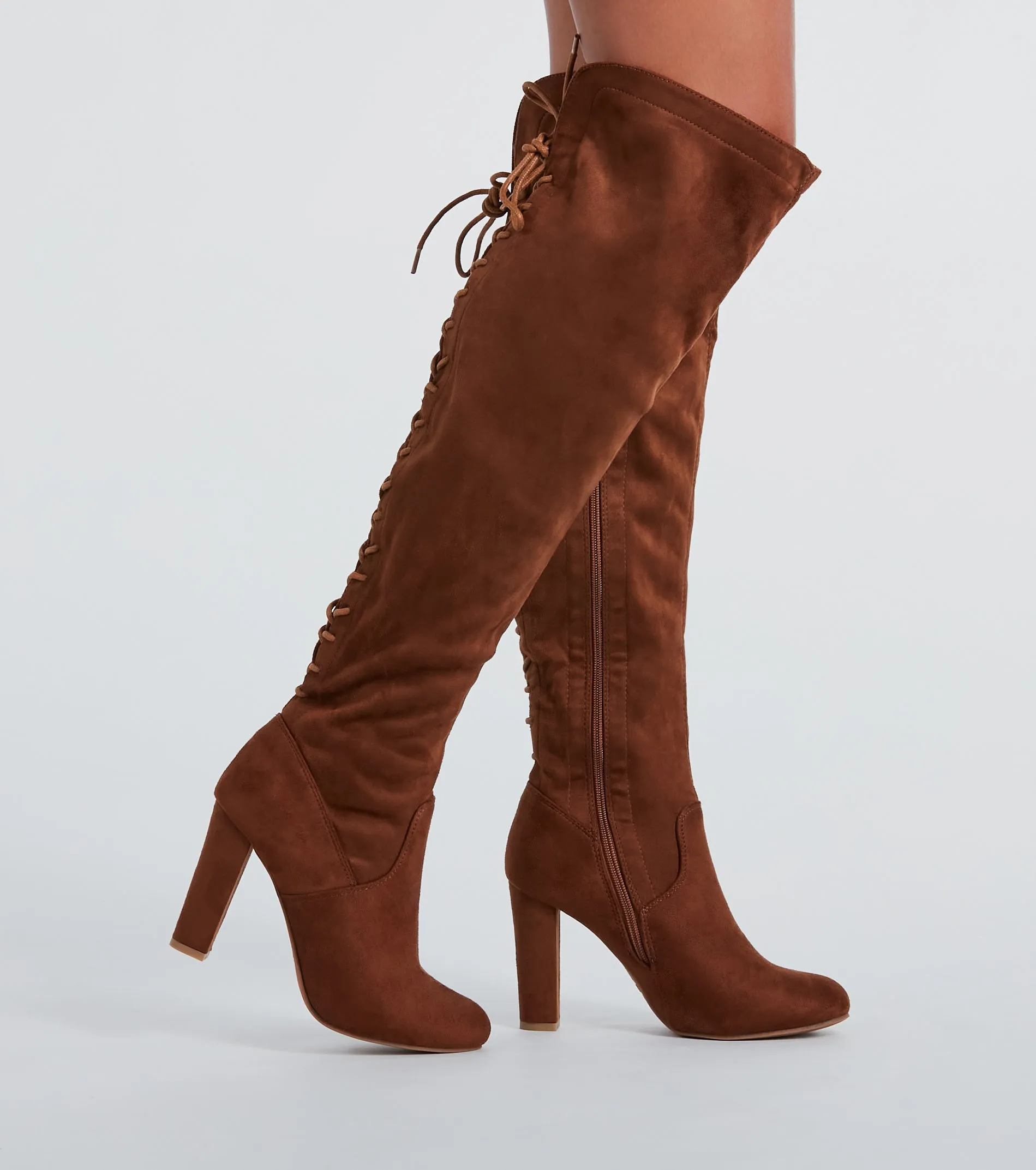 Strut Your Stuff Lace-Up Over-The-Knee Boots sold by Windsor