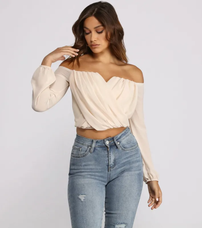 CLEARANCE - Sophisticated In Chiffon Strapless Top sold by Windsor