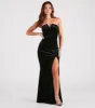 Thalia Formal Velvet High Slit Mermaid Dress sold by Windsor