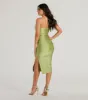 Just My Type Cutout Bodycon Satin Midi Dress sold by Windsor