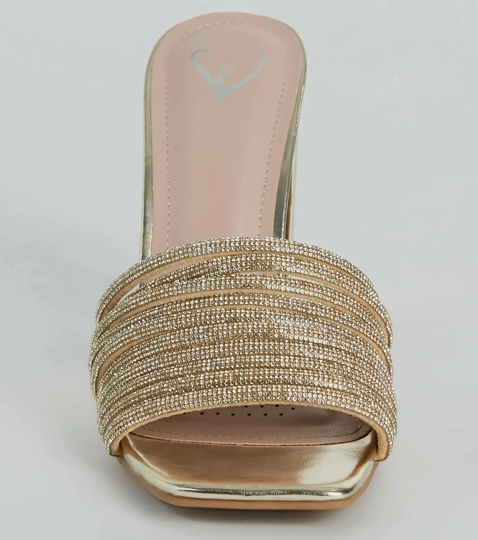 Glam Radiance Rhinestone Strap Metallic Mules sold by Windsor product image thumbnail 3