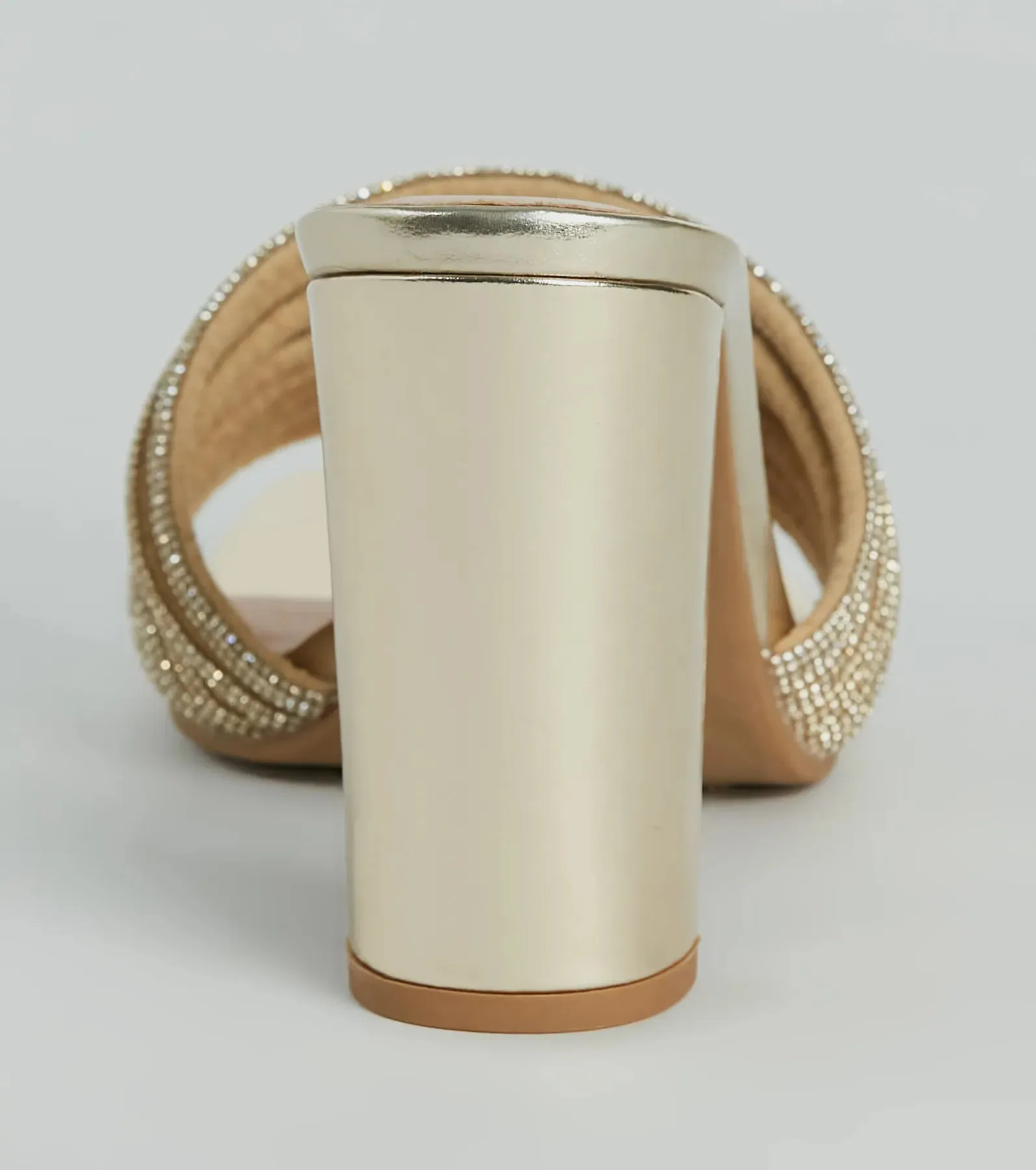 Glam Radiance Rhinestone Strap Metallic Mules sold by Windsor product image thumbnail 4