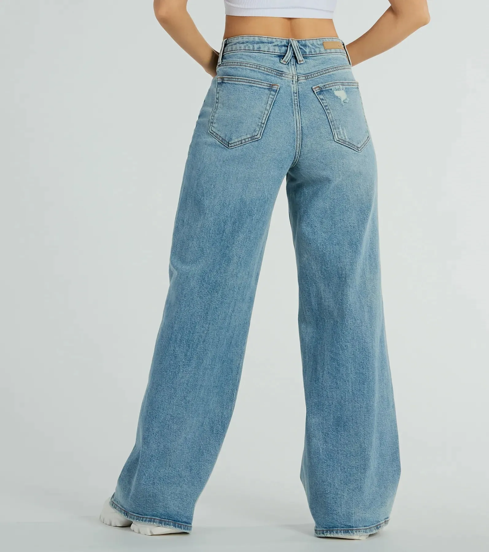 Iconic Staple High-Rise Wide-Leg Jeans sold by Windsor product image thumbnail 3