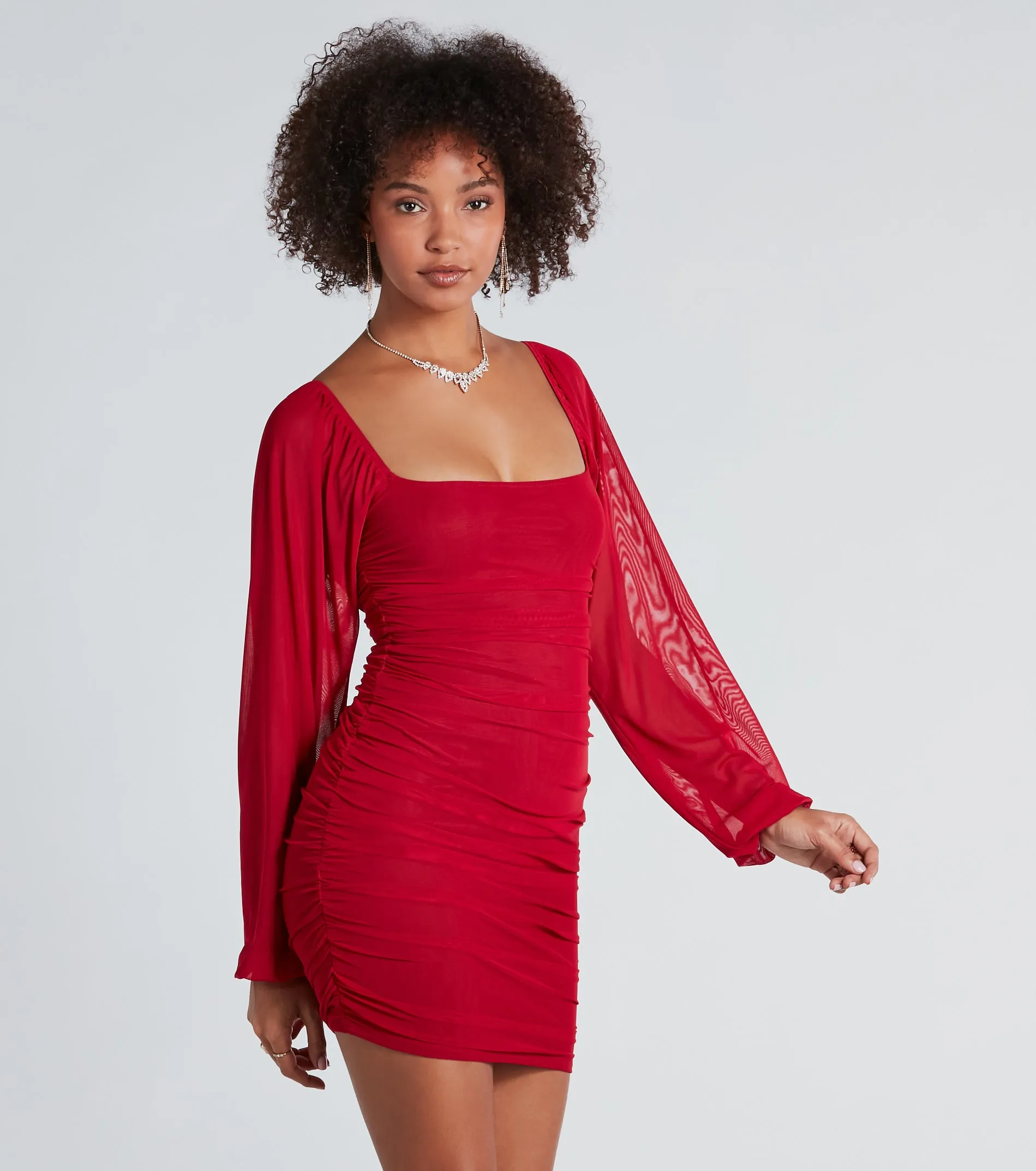 Casual Hottie Mesh Bodycon Mini Dress sold by Windsor product image thumbnail 3