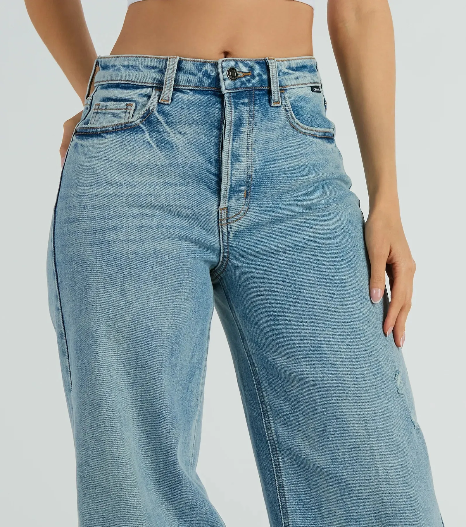 Iconic Staple High-Rise Wide-Leg Jeans sold by Windsor product image thumbnail 4