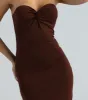 A Must Have Strapless Twist Midi Dress sold by Windsor