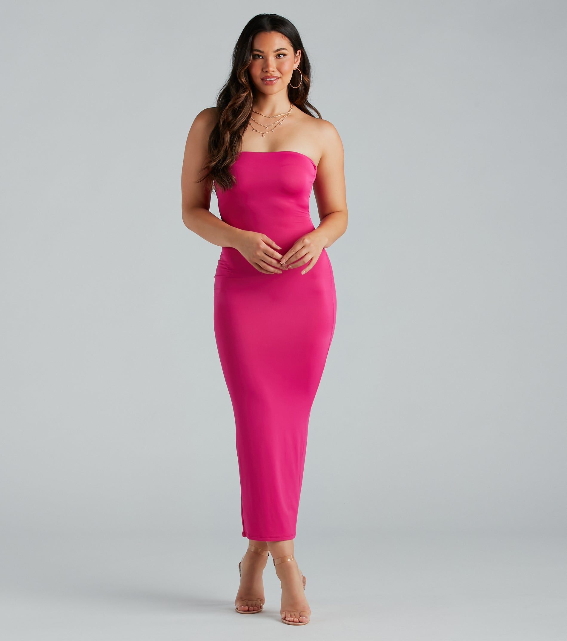 PLACEHOLDER - Casually Chic Smooth Knit Fitted Maxi Dress sold by Windsor