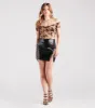 Lovely Girl Floral Velvet Crop Bustier sold by Windsor