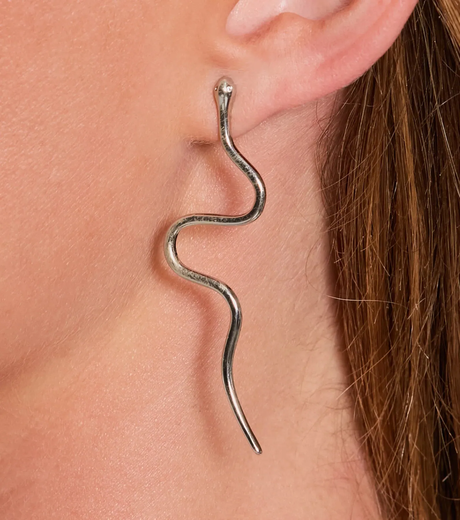 Edgy Charm Twisted Snake Statement Earrings sold by Windsor product image thumbnail 4