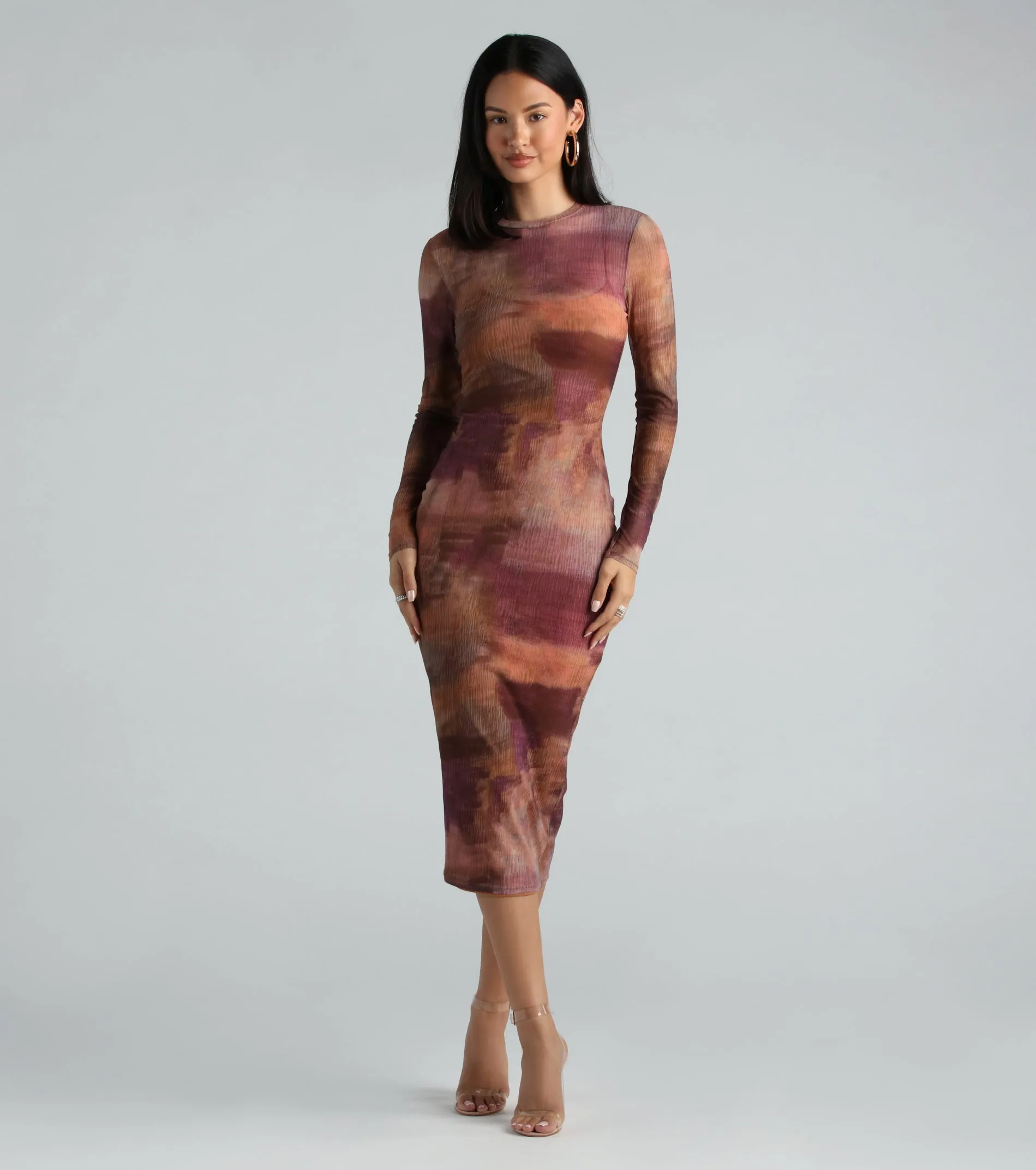 Attract And Allure Marble Print Midi Dress sold by Windsor