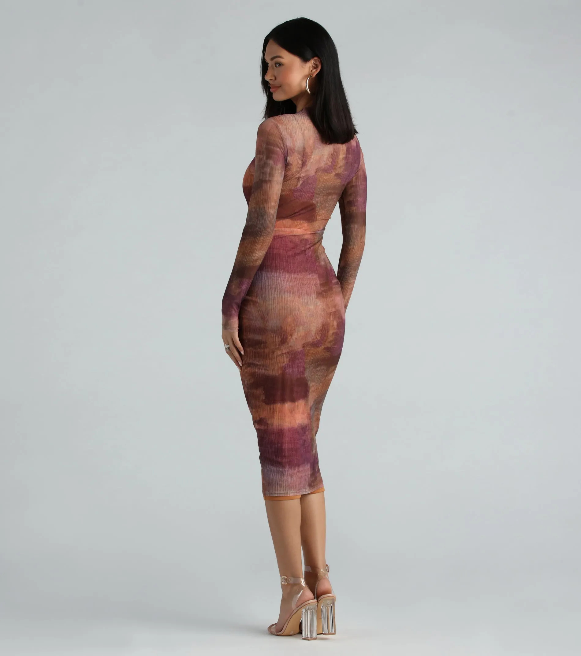 Attract And Allure Marble Print Midi Dress sold by Windsor product image thumbnail 2