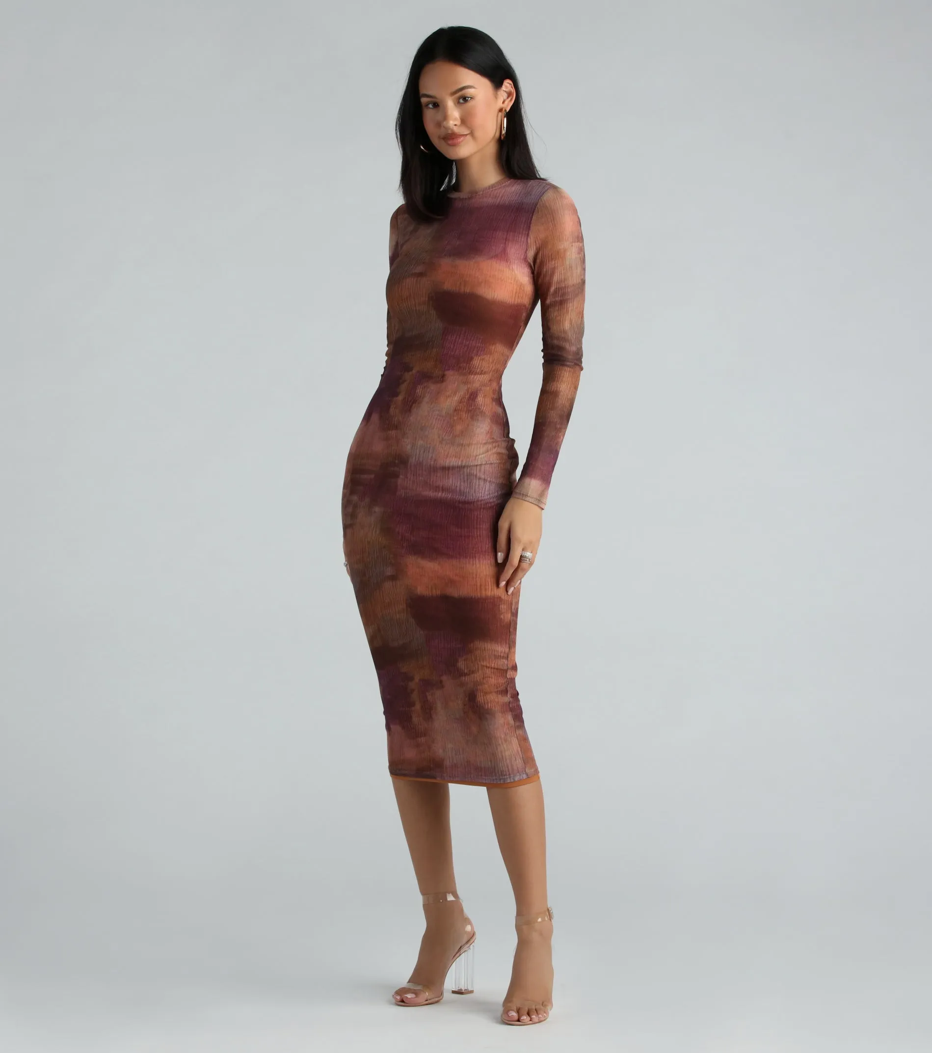 Attract And Allure Marble Print Midi Dress sold by Windsor product image thumbnail 3