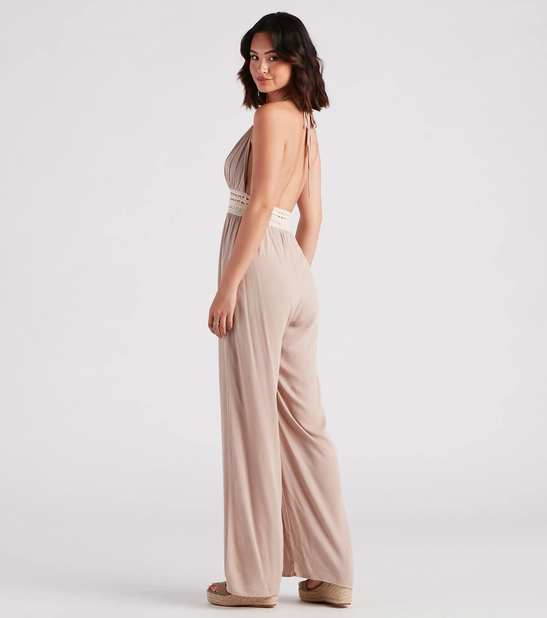 Wandering Bliss Halter Crochet Jumpsuit sold by Windsor product image thumbnail 2