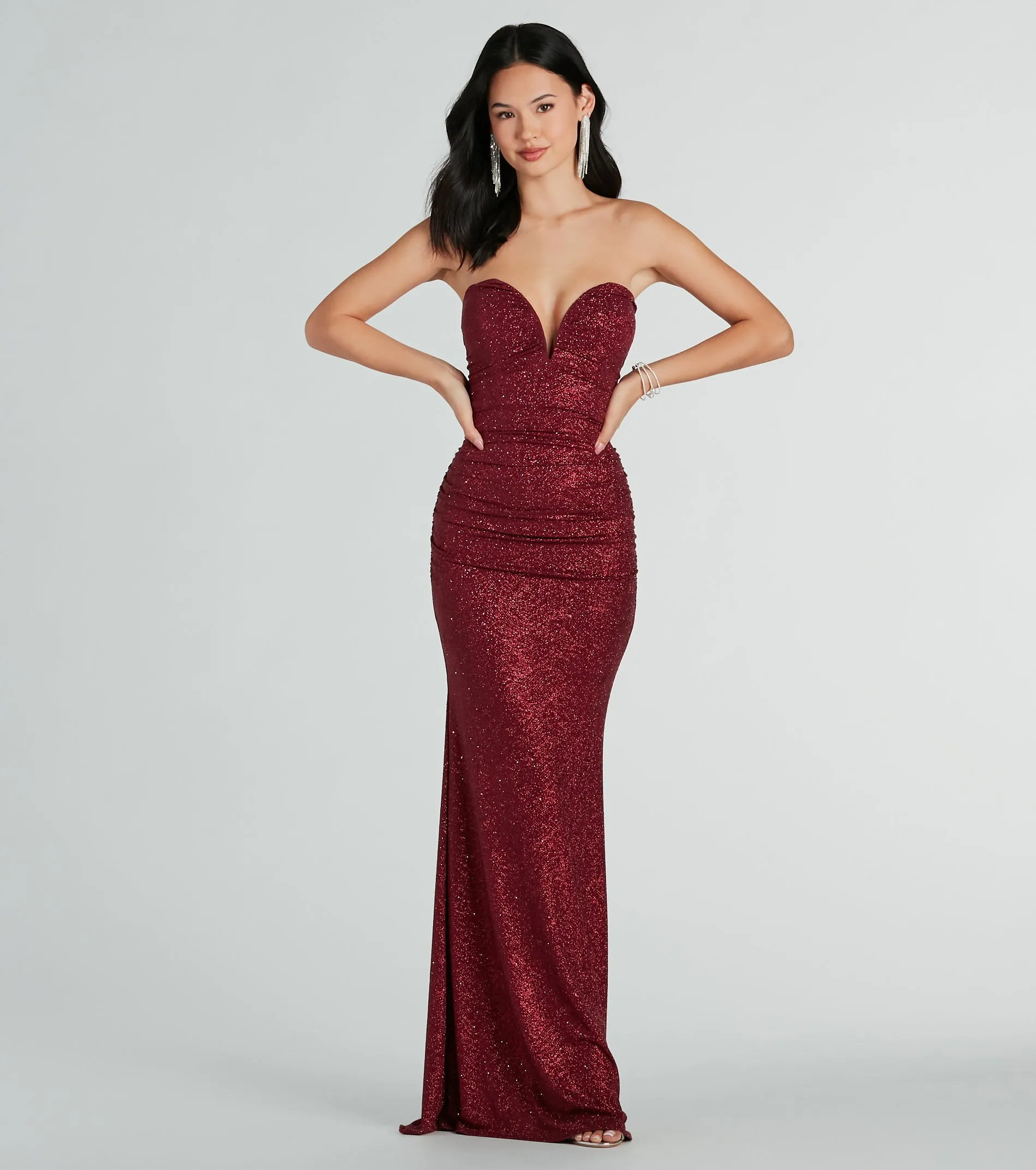 Elaine Formal Glitter Strapless Mermaid Dress sold by Windsor