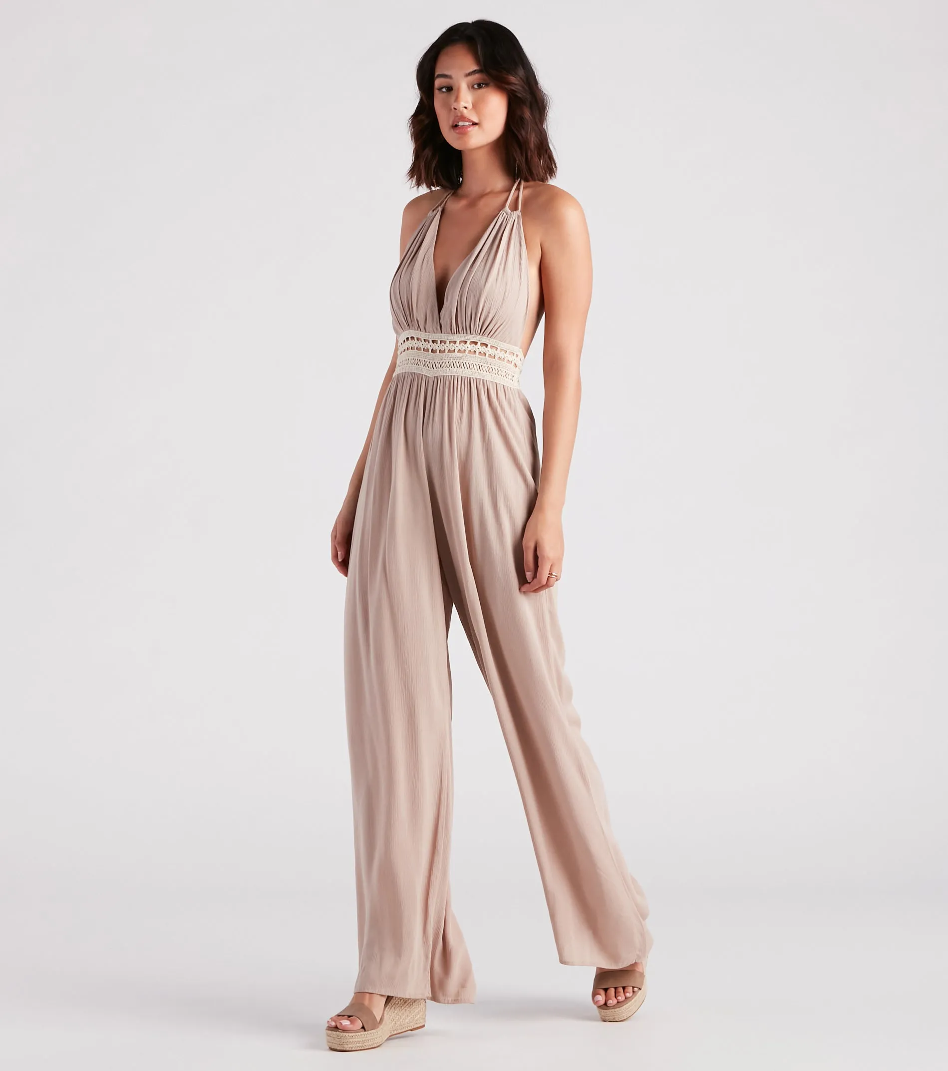 Wandering Bliss Halter Crochet Jumpsuit sold by Windsor product image thumbnail 3