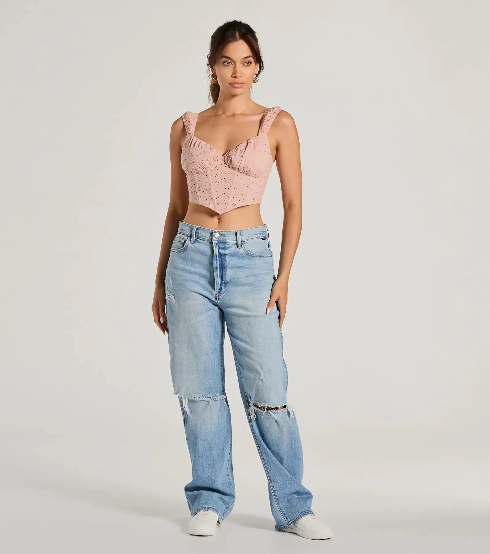 Summer Fling Sweetheart Eyelet Corset Top sold by Windsor product image thumbnail 4