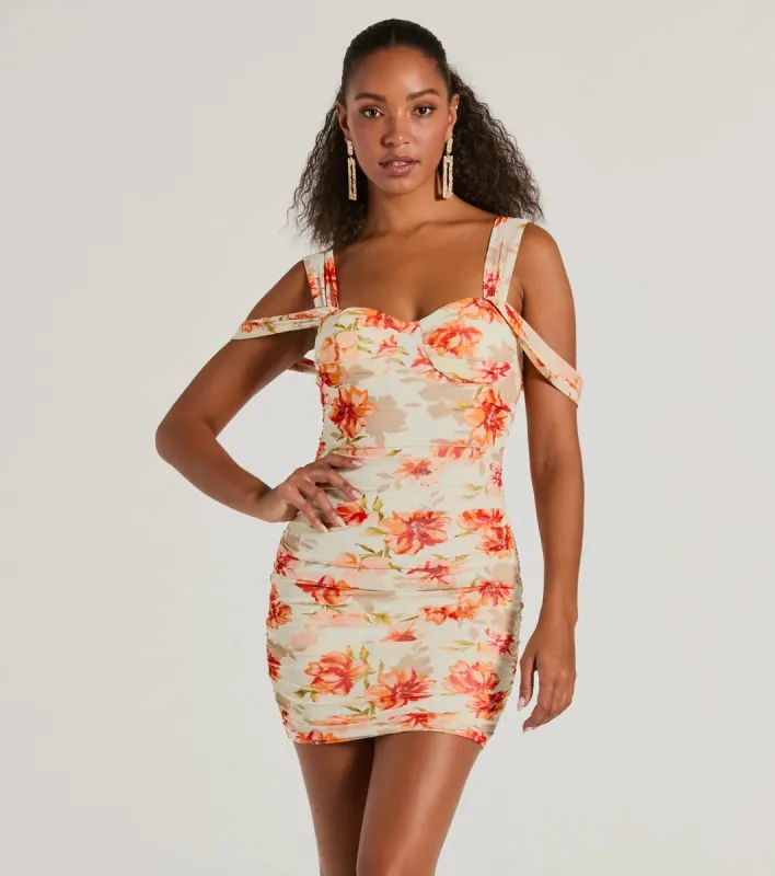 Blossom This Season Off-The-Shoulder Floral Mini Dress sold by Windsor