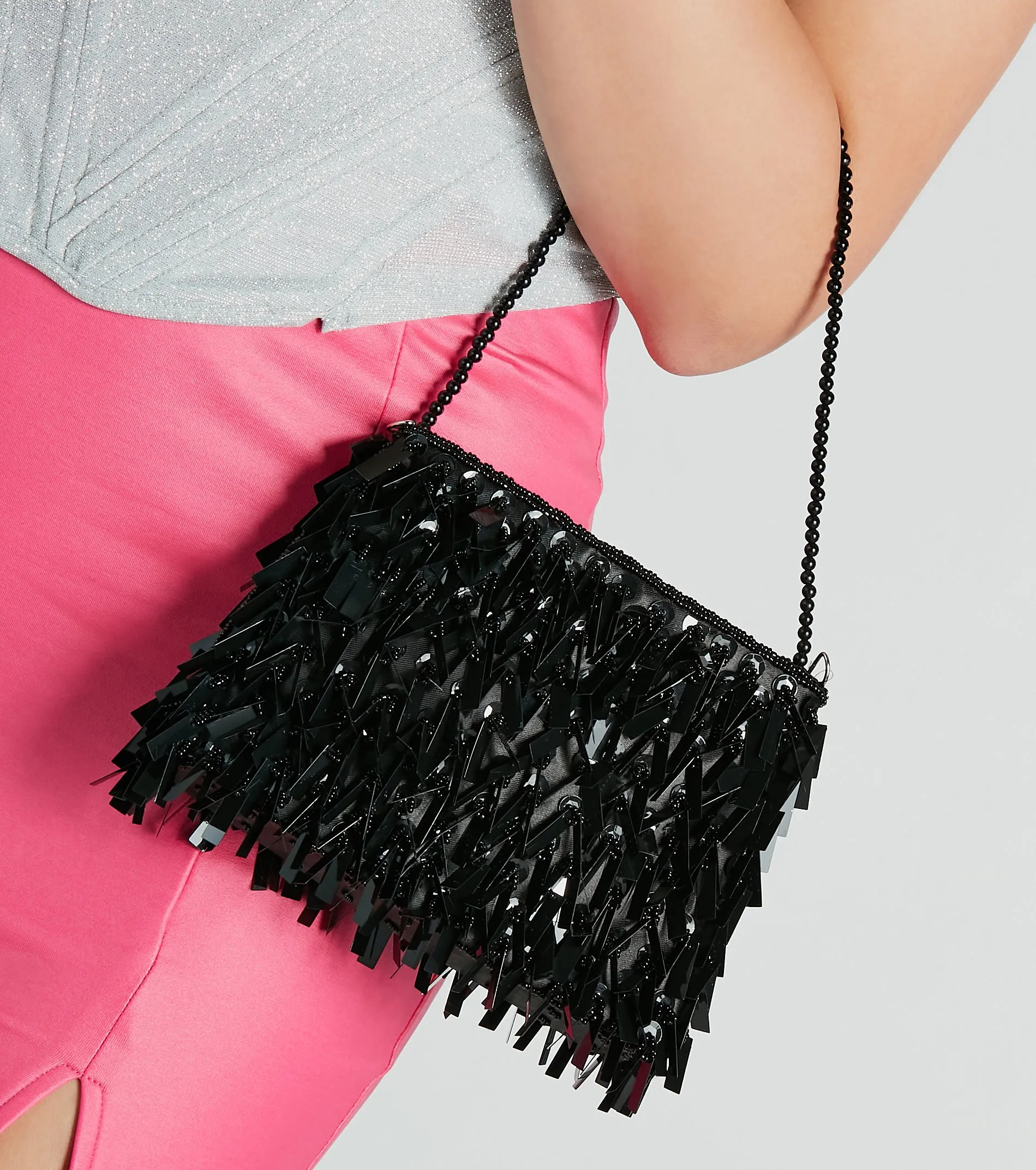 Shimmer Moves Sequin Beaded Handbag sold by Windsor