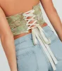 Table For Two Floral Lace-Up Corset Top sold by Windsor