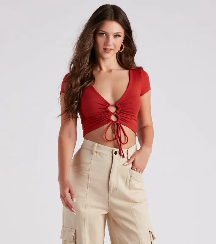 CLEARANCE - Casual Slay Knit Crop Top sold by Windsor