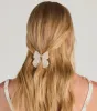 Charming Hour Faux Pearl Bow Hair Clip sold by Windsor