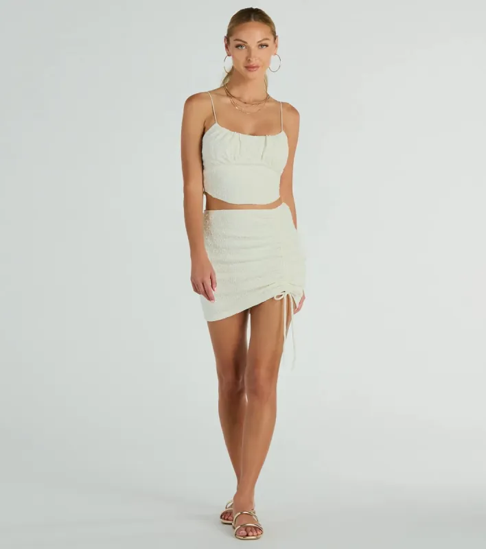 All Day Darling High Rise Lace Mini Skirt sold by Windsor